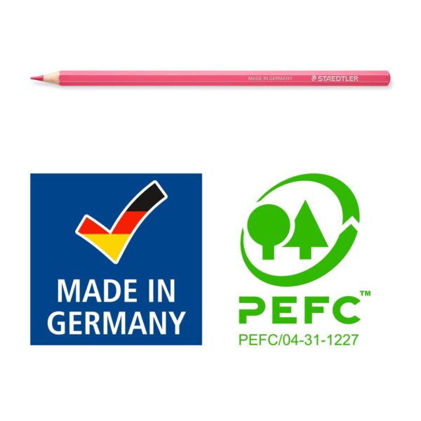 Caixa de 12 lápis de cor Staedtler pastel em tons suaves para desenho artístico.