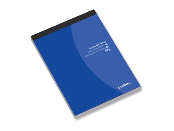 Bloco de Notas A6 80 Folhas Ambar Quadriculado