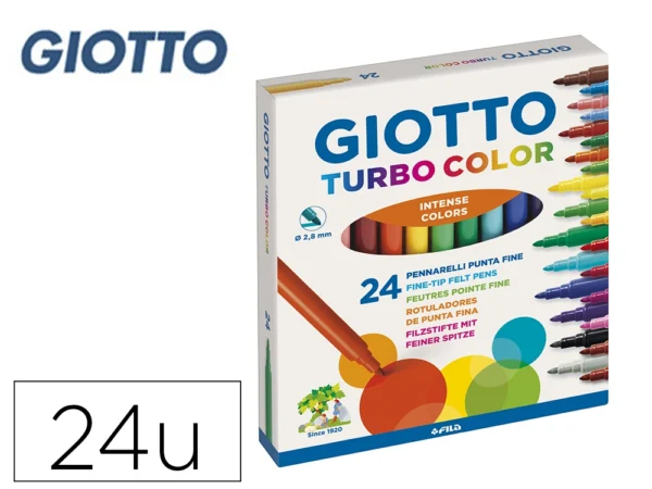 MARCADOR TURBO COLOR GIOTTO 24 UNIADES