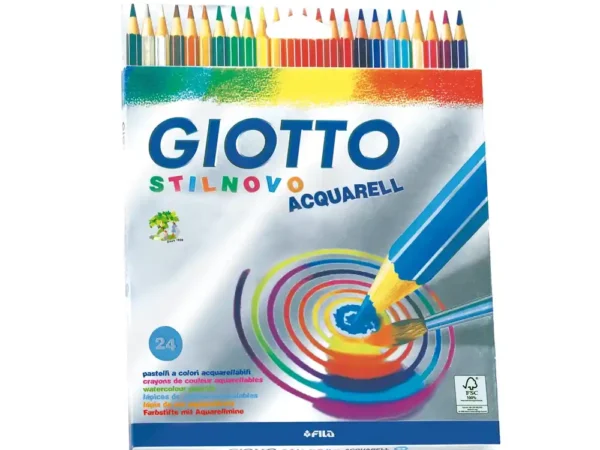LAPIS DE COR GIOTTO STILNOVO AGUARELAVEIS CAIXA DE 24 CORES