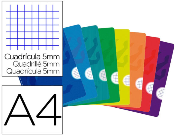 Caderno escolar A4 capa de plástico flexível Openflex cores sortidas