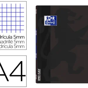 CADERNO AGRAFADO OXFORD OPENFLEX DIN A4 48 F QUADRICULA PRETO