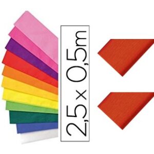 Papel crepe  50 cm x 2,5 m Laranja - Image 1