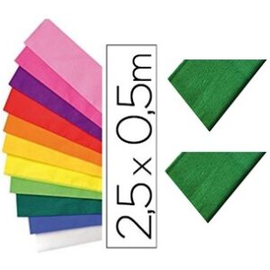 Papel crepe  50 cm x 2,5 m Verde Escuro - Image 1