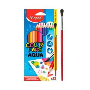 Lápis de Cor Aquareláveis Aqua Color Peps - 12 Unidades