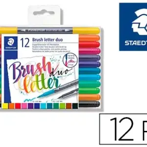 Marcador STAEDTLER Ponta Dupla (12 Un)