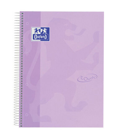 CADERNO ESPIRAL C/DURA SOFT TOUCH A4 80F LAVANDA PAST QUADRICOLADO - Image 1