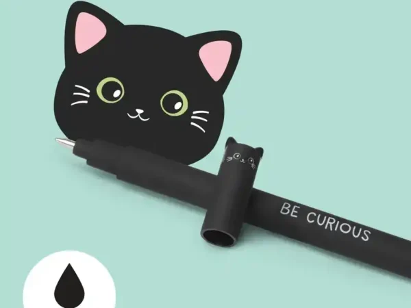 Caneta apagável gato preto - Image 3