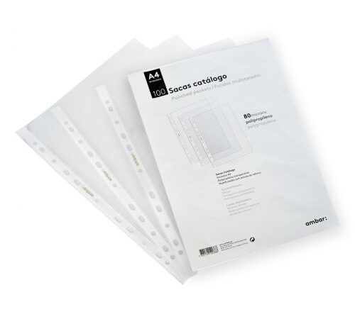 BOLSAS CATÁLOGO A4 PP AMBAR 80 MICRONS - EMB. 100 - Image 1