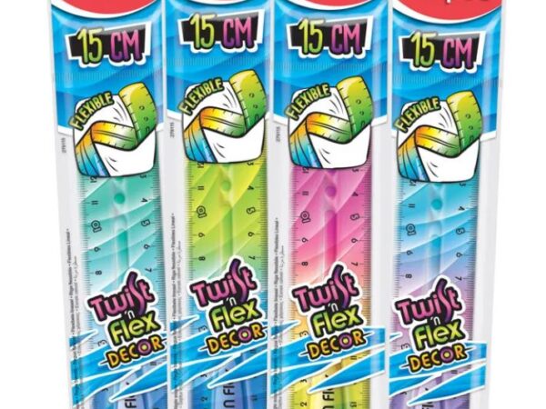 Régua 15 cm flexível Twist Decor cores sortidas Maped