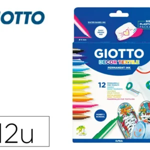 MARCADOR GIOTTO DECOR TEXTILE PARA T-SHIRTS 12 CORES