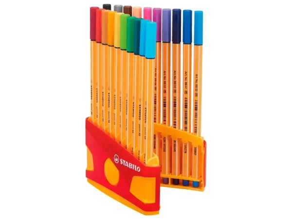 Marcador stabilo ponta de fibra point 88 cor parade estojo de 20 marcadores. - Image 3