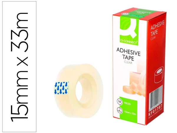 Fita adesiva q-connect 33 mt x 15 mm.cx 10 unidades