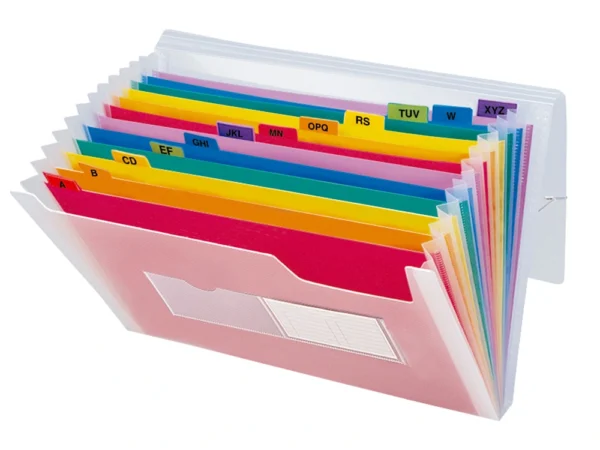 Pasta classificadora com fole liderpapel polipropileno din a5 transparente. - Image 2