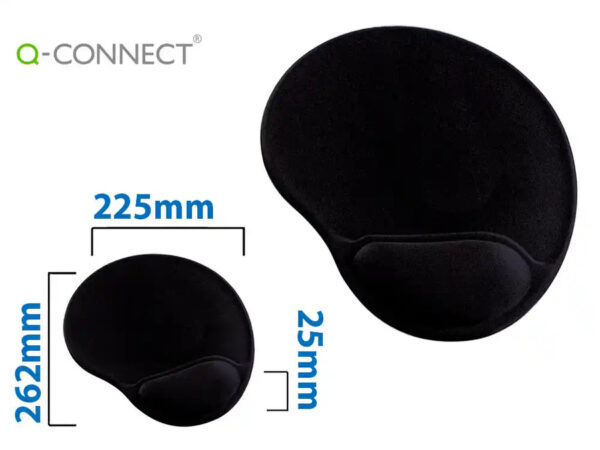 Tapete de Rato Ergonómico Q-Connect com Apoio de Pulso em Gel