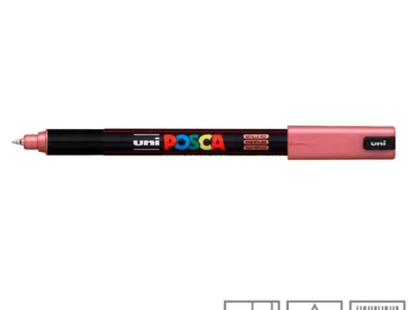 Marcador Uniball Posca PC1MR 0,7mm cor vermelho metalico (m15)