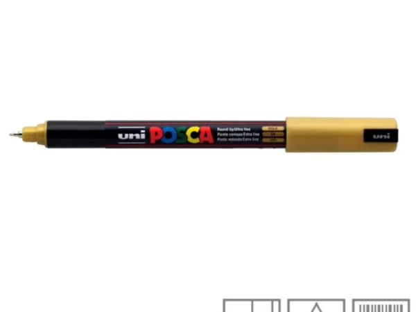 Marcador Uniball Posca PC1MR 0,7mm cor oro  (25)