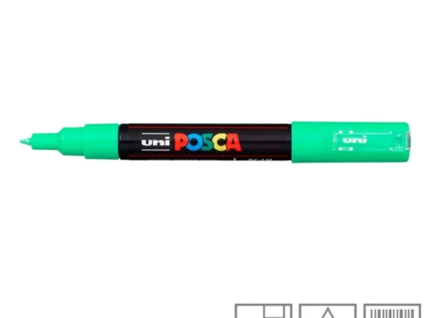 MARCADOR UNI POSCA PC-1M EXTRA FINO 0,7MM VERDE CLARO (5) - Image 1