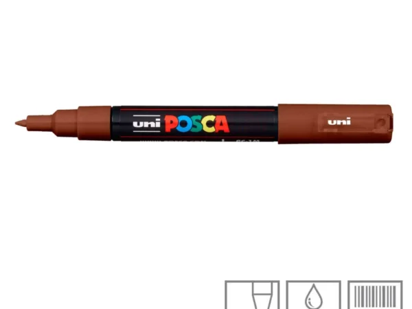 MARCADOR UNI POSCA PC-1M EXTRA FINO 0,7MM CASTANHO (21)