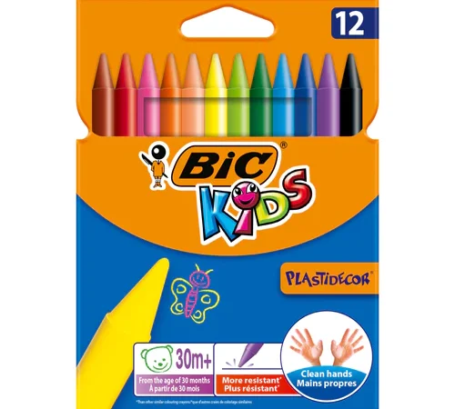 Lápis de Cera Kids Plastidecor cx 12 unid - Image 1