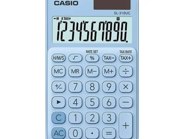 Casio Calculadora Básica SL-310UC Azul Claro - Image 1
