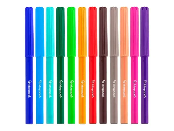 Marcador liderpapel feltro slim caixa 12 cores. - Image 3