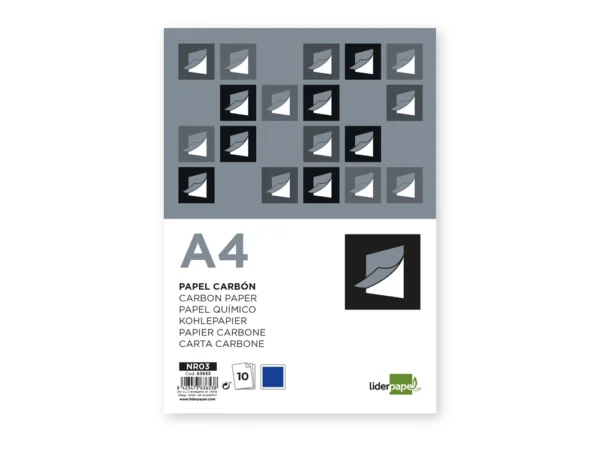 Papel quimico liderpapel din a4 azul bolsa de 10 folhas. - Image 2