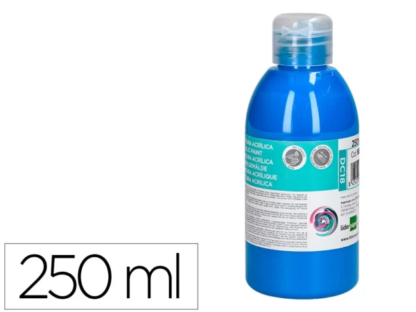 Pintura acrilica liderpapel frasco de 250 ml azul claro - Image 1