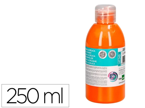 Pintura acrilica liderpapel frasco de 250 ml laranja - Image 1