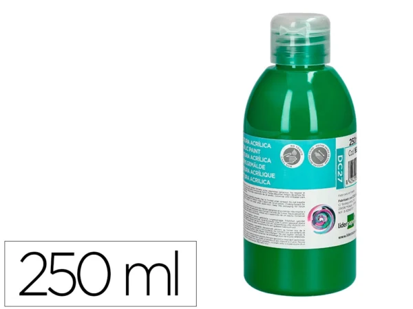 Pintura acrilica liderpapel frasco de 250 ml verde escuro - Image 1