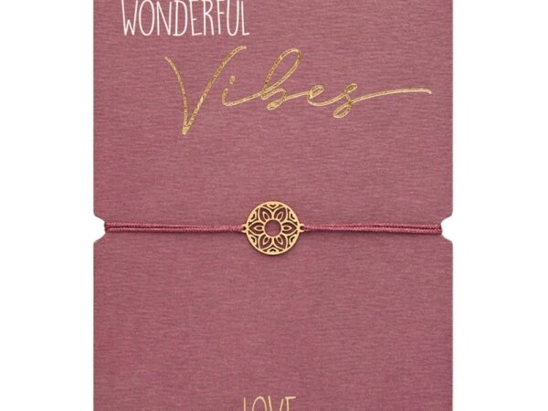 Pulseira Wonderful Vibes banhada a ouro - Love