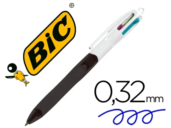 Esferografica bic quatro cores com grip core preto ponta 1,3 mm. - Image 3