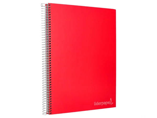 CADERNO ESPIRAL LIDERPAPEL DIN A4 JOLLY CAPA DURA 140 F 75 GR QUADRICOLADO 5 BANDAS DE CORES 4 FUROS CORES SORTIDAS - Image 3