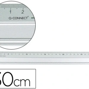 REGUA 30 CM ALUMINIO COR PRATA