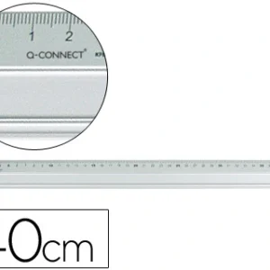 REGUA 40 CM ALUMINIO COR PRATA