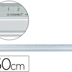 REGUA 50 CM ALUMINIO COR PRATA