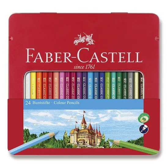 lapis-de-cor-faber-castell-24-cores-lata lapis-de-cor-faber-castell-24-cores-lata
