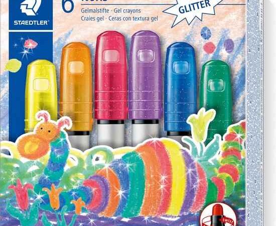 Ceras em gel noris com glitter cx 6 staedtler - Image 1