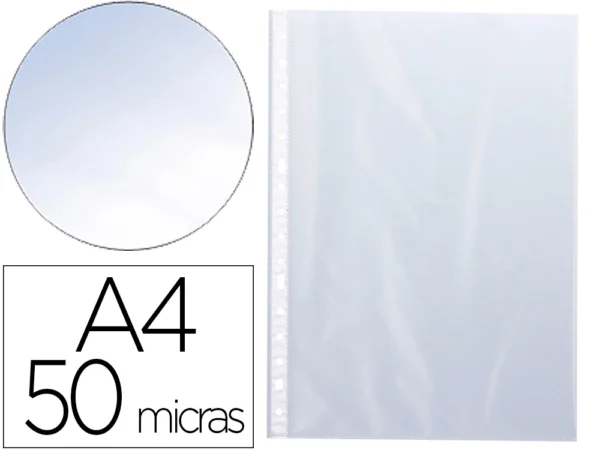 BOLSA CATALOGO MICAS Q-CONNECT DIN A4 50 MICRONS CRISTAL CAIXA DE 100 UNIDADES