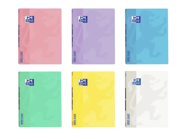 Caderno Oxford OpenFlex A4 cores pastel capa de plástico