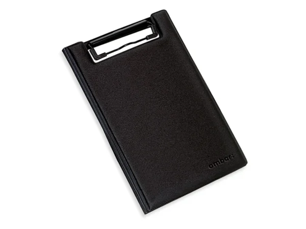 Capa Bloco A5 Com Mola Plástica Ambar Preto - Image 1