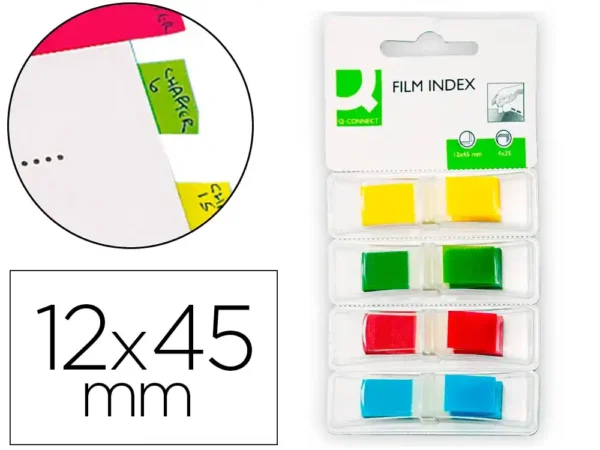 Bandas separadoras q-connect index dispensador 4 cores 36 folhas por cor - Image 1