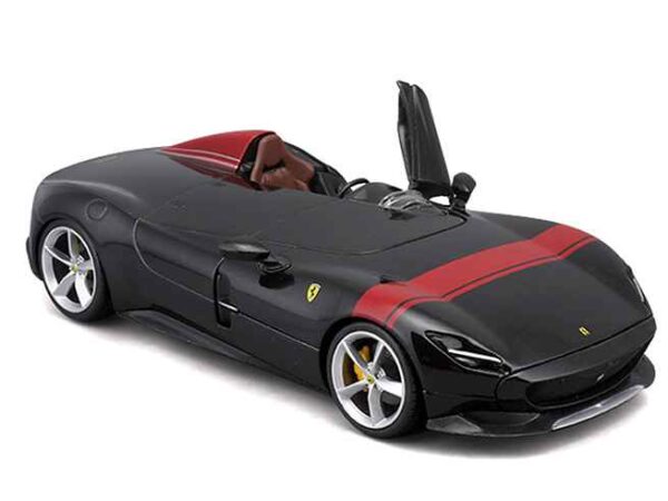 Ferrari Monza SP1 Preto Metálico com Listras Vermelhas  1/24 - Image 3