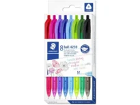 Conjunto de Esferográficas Com 8 Cores