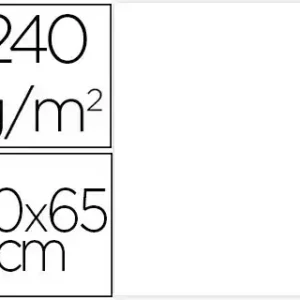 CARTOLINA 50X65 CM 240 GR  25 UNIDADES BRANCA - Image 1