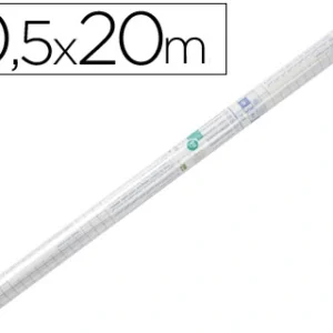 ROLO PLASTICO ADESIVO FORRA LIVROS 0,50 MT X 20 MT 80 MICRONS - Image 1