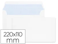ENVELOPE BRANCO 110X220 MM TIRA DE SILICONE