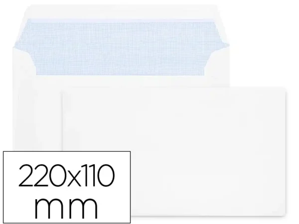 ENVELOPE BRANCO 110X220 MM TIRA DE SILICONE - Image 1