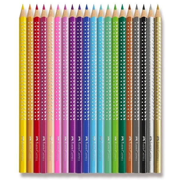 Lápis de Cor Faber-Castell Sparkle - Conjunto com Afia