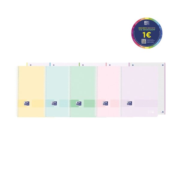 Caderno espiral Oxford A4 com capa plástica e folhas microperfuradas